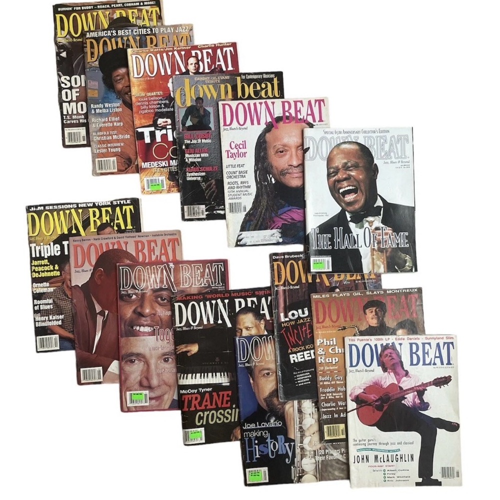 VTG Jazz Down Beat Magazine Collection - 1988-1999